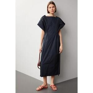 Plan C Black Button Back Dress Size 42 with Hole